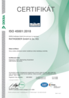 Certifikat DIN ISO 45001:2018