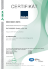 Certifikat DIN ISO 9001:2015